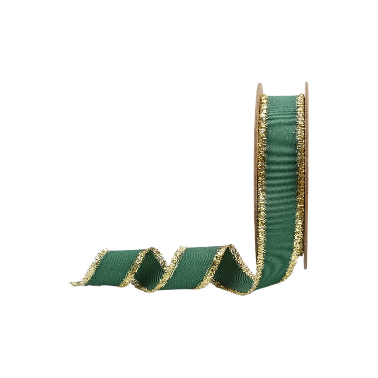 LaRibbons 1" Metallic Fringe Textured Grosgrain Ribbon | 25 Yard Roll